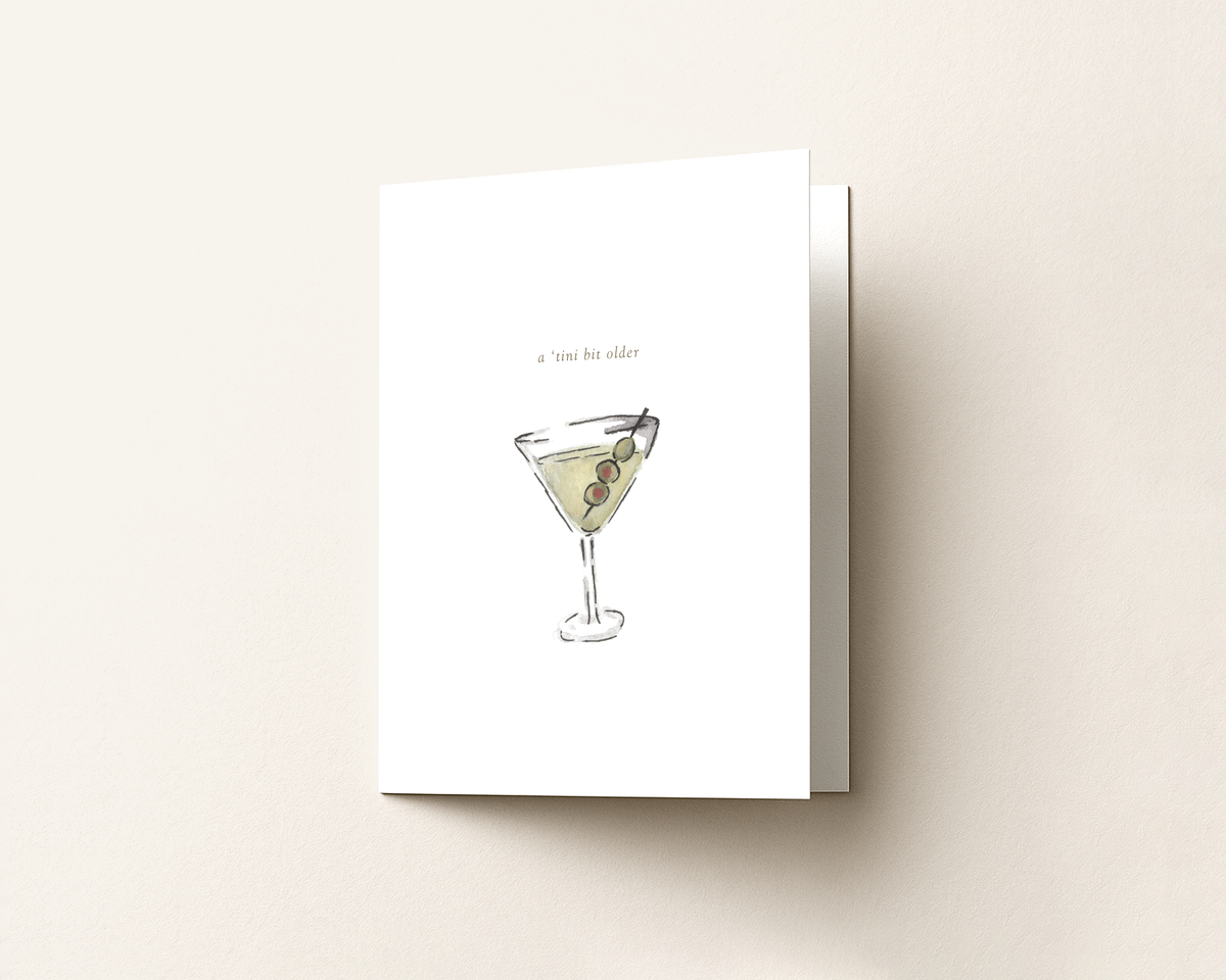 "A Tini Bit Older" Birthday Greeting Card